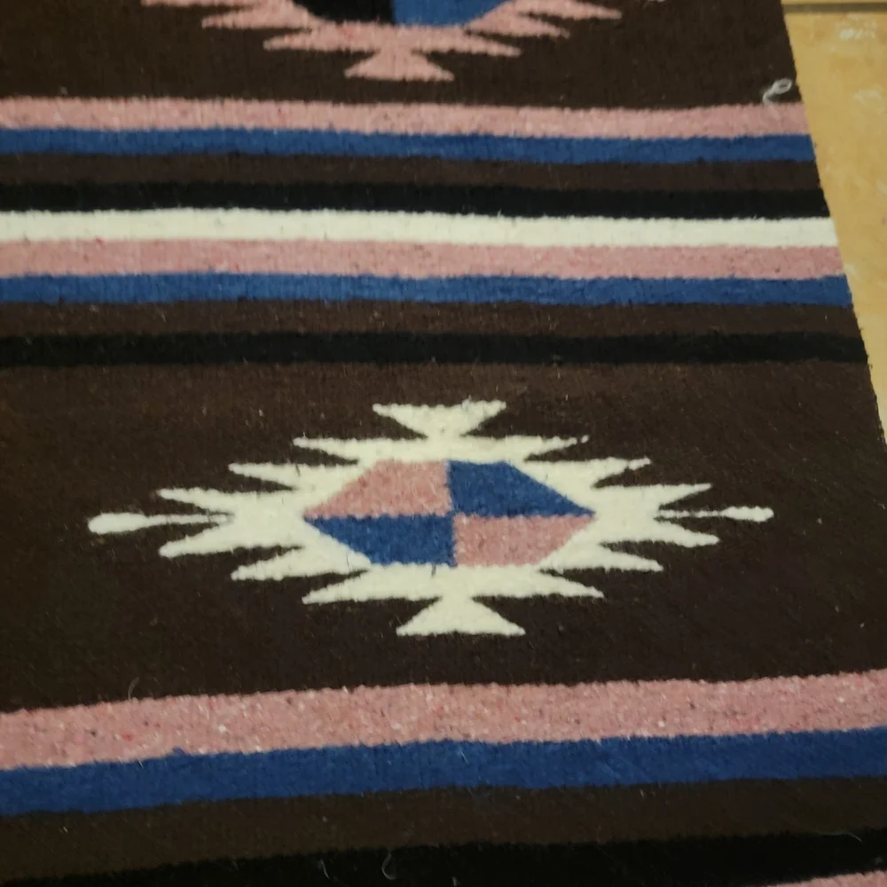 Southwestern Pattern Door Mat - Brown, Pink, Blue